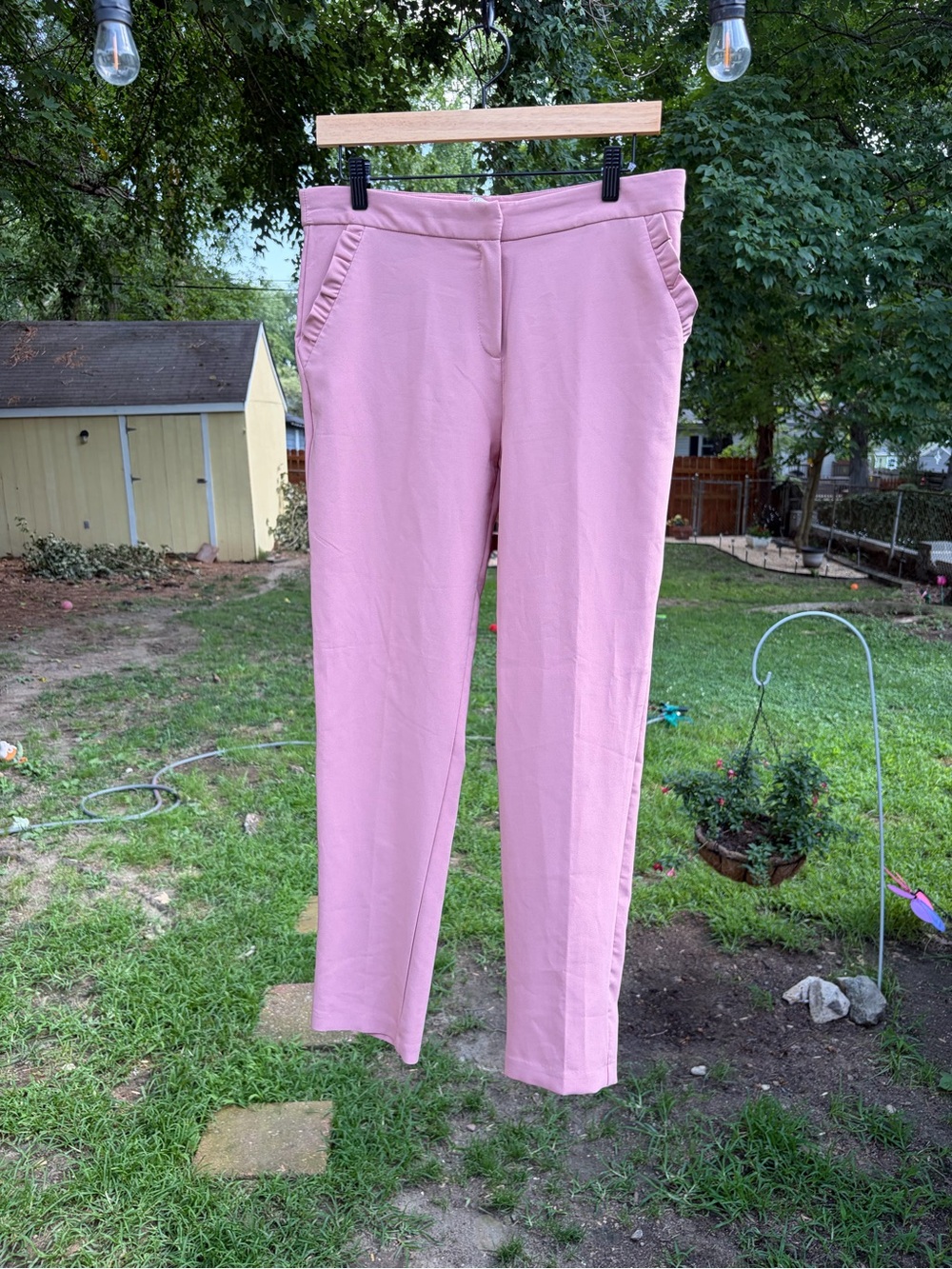 Mosaic & Co Light Pink Straight-Leg Dress Pants